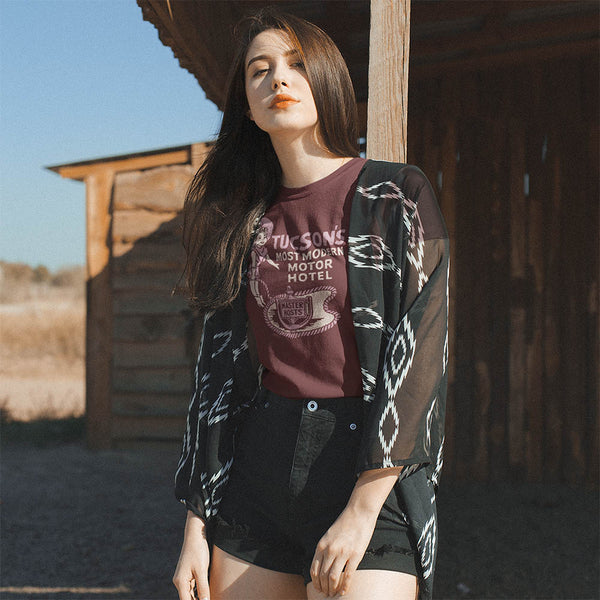 Tucson Inn T-Shirt Oxblood Black from Pulp & Stitch