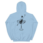 1930s Champagne Girl Unisex Hoodie - Light Blue - Pulp & Stitch