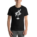 1930s Champagne Girl Unisex T-Shirt - Black - Pulp & Stitch