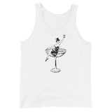 1930s Champagne Girl Unisex Tank Top - White - Pulp & Stitch