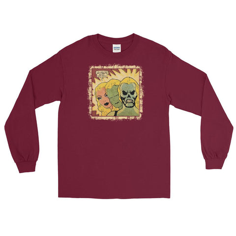 A Man’s World Unisex Long Sleeve Shirt - Maroon - Pulp & Stitch