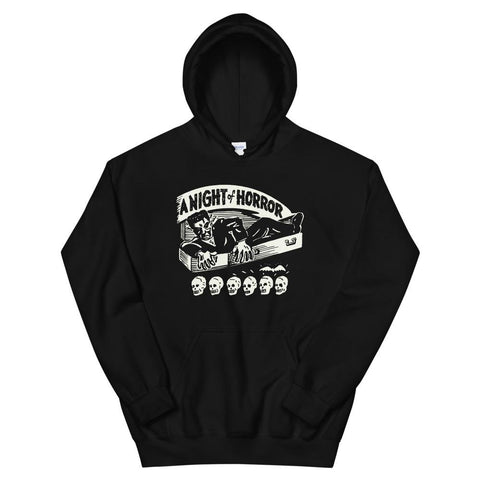 All horror hoodie black and clearance white