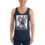 Against Evil Unisex Tank Top - Navy - Pulp & Stitch