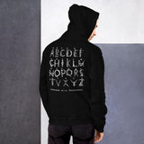 Alphabeth de la Bourbonnoise Unisex Hoodie - Black - Pulp & Stitch