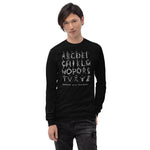 Alphabeth de la Bourbonnoise Unisex Long Sleeve Shirt - Black - Pulp & Stitch