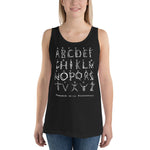 Alphabeth de la Bourbonnoise Unisex Tank Top - Black - Pulp & Stitch