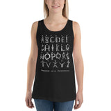 Alphabeth de la Bourbonnoise Unisex Tank Top - Black - Pulp & Stitch