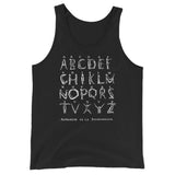 Alphabeth de la Bourbonnoise Unisex Tank Top - Black - Pulp & Stitch