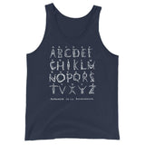 Alphabeth de la Bourbonnoise Unisex Tank Top - Navy - Pulp & Stitch