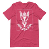 April by Julie de Graag Unisex T-Shirt - Heather Raspberry - Pulp & Stitch