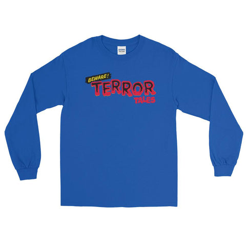 Beware Terror Tales Unisex Long Sleeve Shirt - Royal - Pulp & Stitch