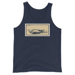 Dead Bird by Julie de Graag Unisex Tank Top - Navy - Pulp & Stitch