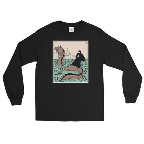 Death Rides A Sea Serpent Unisex Long Sleeve Shirt - S - Pulp & Stitch