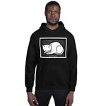 December Cat by Julie de Graag Unisex Hoodie - Black - Pulp & Stitch