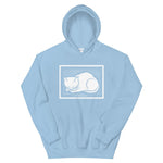 December Cat by Julie de Graag Unisex Hoodie - Light Blue - Pulp & Stitch