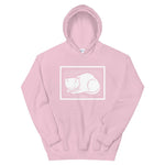 December Cat by Julie de Graag Unisex Hoodie - Light Pink - Pulp & Stitch