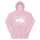 December Cat by Julie de Graag Unisex Hoodie - Light Pink - Pulp & Stitch