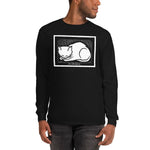 December Cat by Julie de Graag Unisex Long Sleeve Shirt - Black - Pulp & Stitch