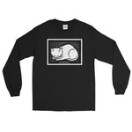 December Cat by Julie de Graag Unisex Long Sleeve Shirt - Black - Pulp & Stitch