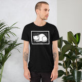 December Cat by Julie de Graag Unisex T-Shirt - Black Heather - Pulp & Stitch