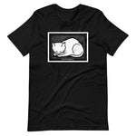 December Cat by Julie de Graag Unisex T-Shirt - Black Heather - Pulp & Stitch