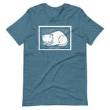 December Cat by Julie de Graag Unisex T-Shirt - Heather Deep Teal - Pulp & Stitch