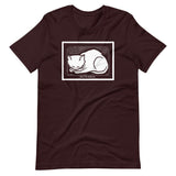 December Cat by Julie de Graag Unisex T-Shirt - Oxblood Black - Pulp & Stitch