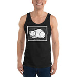 December Cat by Julie de Graag Unisex Tank Top - Black - Pulp & Stitch