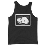 December Cat by Julie de Graag Unisex Tank Top - Charcoal-black Triblend - Pulp & Stitch