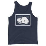 December Cat by Julie de Graag Unisex Tank Top - Navy - Pulp & Stitch