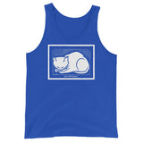 December Cat by Julie de Graag Unisex Tank Top - True Royal - Pulp & Stitch