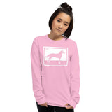 Dog by Julie de Graag Unisex Long Sleeve Shirt - Light Pink - Pulp & Stitch