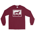 Dog by Julie de Graag Unisex Long Sleeve Shirt - Maroon - Pulp & Stitch