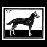 Dog by Julie de Graag Unisex T-Shirt - Heather Midnight Navy - Pulp & Stitch