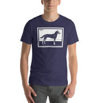 Dog by Julie de Graag Unisex T-Shirt - Heather Midnight Navy - Pulp & Stitch