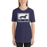 Dog by Julie de Graag Unisex T-Shirt - Heather Midnight Navy - Pulp & Stitch