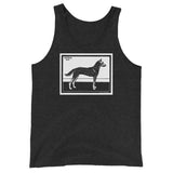 Dog by Julie de Graag Unisex Tank Top - Charcoal-black Triblend - Pulp & Stitch