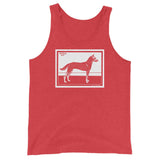 Dog by Julie de Graag Unisex Tank Top - Red Triblend - Pulp & Stitch