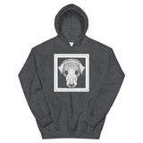 Dog's Head by Julie de Graag Unisex Hoodie - Dark Heather - Pulp & Stitch