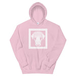 Dog's Head by Julie de Graag Unisex Hoodie - Light Pink - Pulp & Stitch