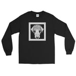 Dog's Head by Julie de Graag Unisex Long Sleeve Shirt - Black - Pulp & Stitch