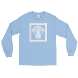 Dog's Head by Julie de Graag Unisex Long Sleeve Shirt - Light Blue - Pulp & Stitch