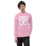 Dog's Head by Julie de Graag Unisex Long Sleeve Shirt - Light Pink - Pulp & Stitch