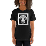 Dog's Head by Julie de Graag Unisex T-Shirt - Black - Pulp & Stitch