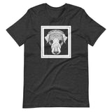 Dog's Head by Julie de Graag Unisex T-Shirt - Dark Grey Heather - Pulp & Stitch