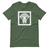 Dog's Head by Julie de Graag Unisex T-Shirt - Heather Forest - Pulp & Stitch