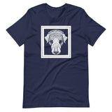 Dog's Head by Julie de Graag Unisex T-Shirt - Navy - Pulp & Stitch