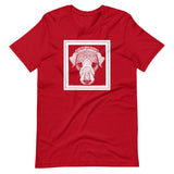 Dog's Head by Julie de Graag Unisex T-Shirt - Red - Pulp & Stitch