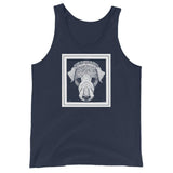 Dog's Head by Julie de Graag Unisex Tank Top - Navy - Pulp & Stitch