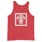 Dog's Head by Julie de Graag Unisex Tank Top - Red Triblend - Pulp & Stitch